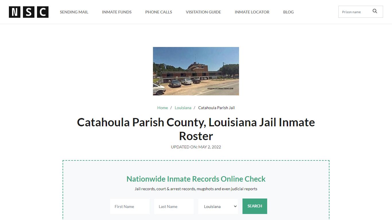 Catahoula Parish County, Louisiana Jail Inmate List